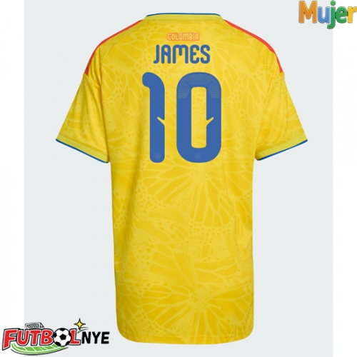 Camiseta Colombia James Rodriguez #10 Primera Equipación para mujer Mundial 2026 manga corta